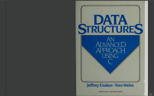 دانلود نسخه کامل کتاب Data structures: an advanced approach using C