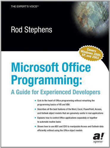 دانلود نسخه کامل کتاب Microsoft Office programming: A guide for experienced developers