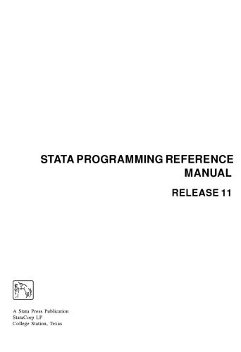 دانلود نسخه کامل کتاب Stata Programming Reference Manual-Release 11