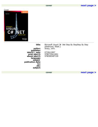 دانلود نسخه کامل کتاب Microsoft Visual C# .Net Step by Step