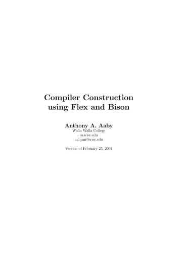 دانلود نسخه کامل کتاب Compiler Construction Using Flex and Bison