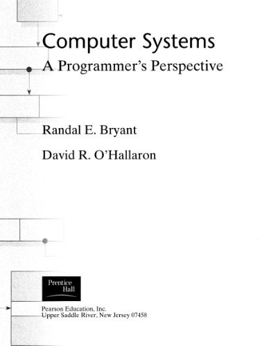 دانلود نسخه کامل کتاب Computer Systems – A Programmer’s Perspective