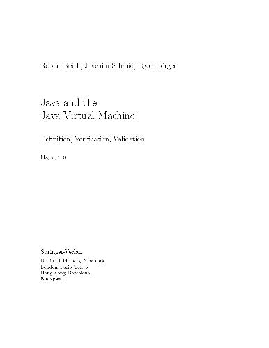 دانلود نسخه کامل کتاب Java and the Java Virtual Machine