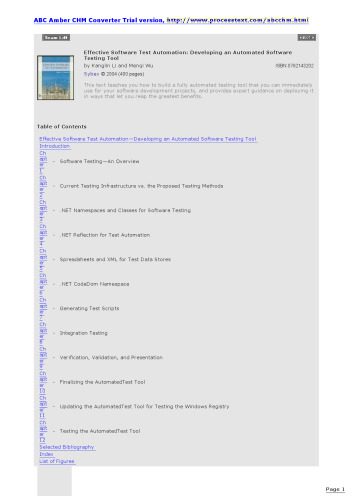 دانلود نسخه کامل کتاب Effective Software Test Automation: Developing an Automated Software Testing Tool