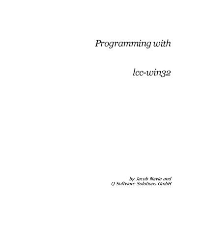 دانلود نسخه کامل کتاب Programming with lcc-win32