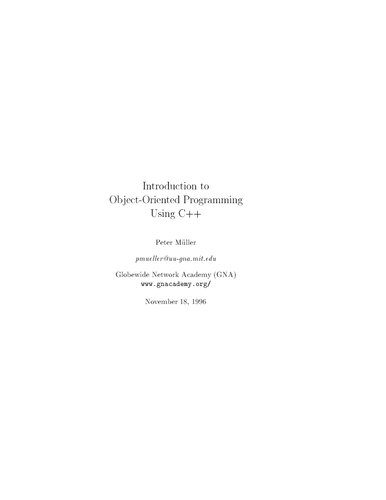 دانلود نسخه کامل کتاب Introduction to Object-Oriented Programming using C++