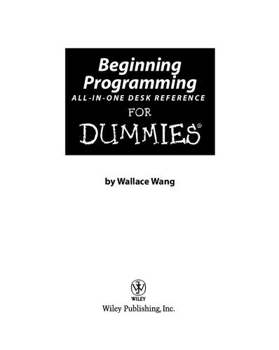 دانلود نسخه کامل کتاب Beginning Programming All-In-One Desk Reference for Dummies