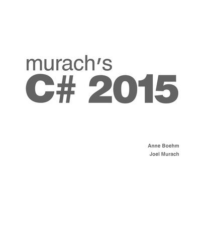 دانلود نسخه کامل کتاب Murach’s C# 2015