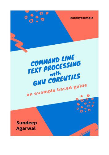 دانلود نسخه کامل کتاب Command line text processing with GNU Coreutils