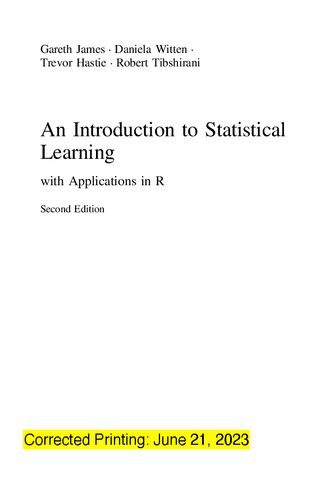 دانلود نسخه کامل کتاب An Introduction to Statistical Learning with Applications in R 2nd edition