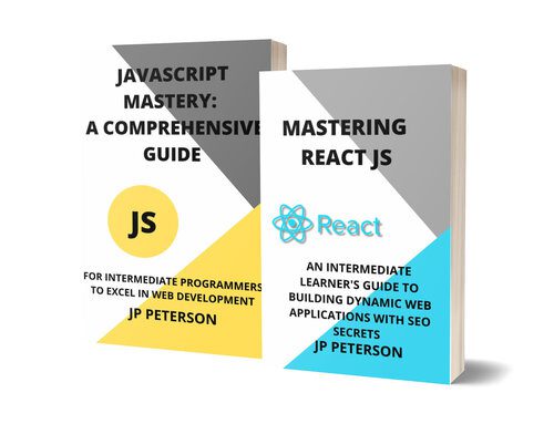 دانلود نسخه کامل کتاب MASTERING REACT JS AND JAVASCRIPT MASTERY: A COMPREHENSIVE GUIDE: AN INTERMEDIATE LEARNER’S GUIDE TO BUILDING DYNAMIC WEB APPLICATIONS WITH SEO SECRETS – 2 BOOKS IN 1