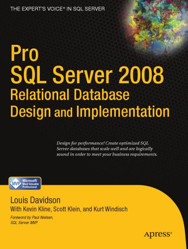 دانلود نسخه کامل کتاب Pro SQL Server 2008 Relational Database Design and Implementation