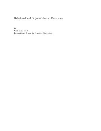دانلود نسخه کامل کتاب Relational and object-oriented databases