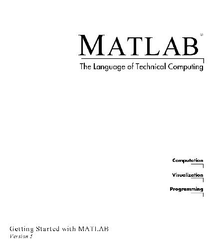 دانلود نسخه کامل کتاب matlab – the language of technical computing