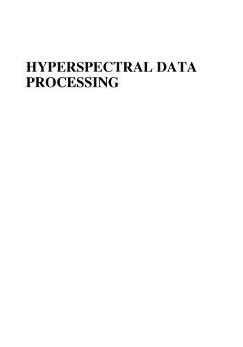 دانلود نسخه کامل کتاب Hyperspectral Data Processing: Algorithm Design and Analysis