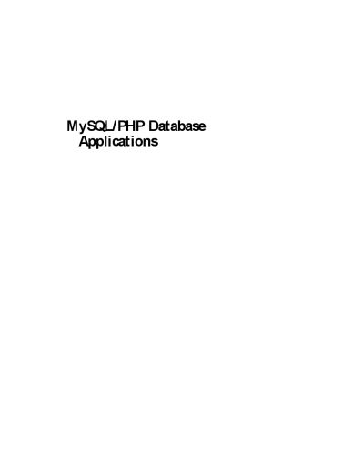 دانلود نسخه کامل کتاب MySQL-PHP Database Applications