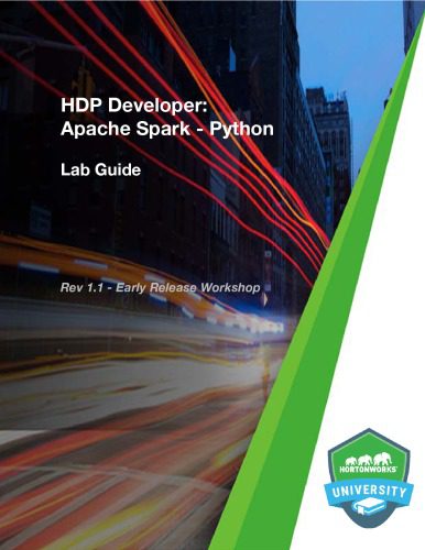 دانلود نسخه کامل کتاب HDP Developer: Apache Spark Using Python (Lab Guide)
