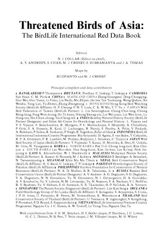 دانلود نسخه کامل کتاب Threatened Birds of Asia; The BirdLife International Red Data Book – Part A