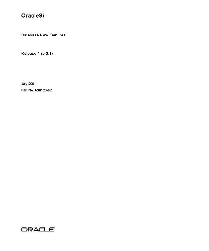 دانلود نسخه کامل کتاب Oracle 9i. Database New Features