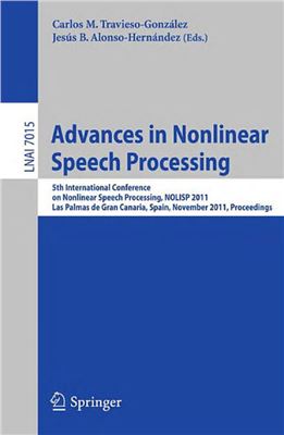 دانلود نسخه کامل کتاب Nonlinear Analyses and Algorithms for Speech Processing