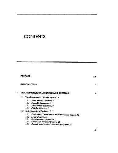 دانلود نسخه کامل کتاب Multidimensional Digital Signal Processing