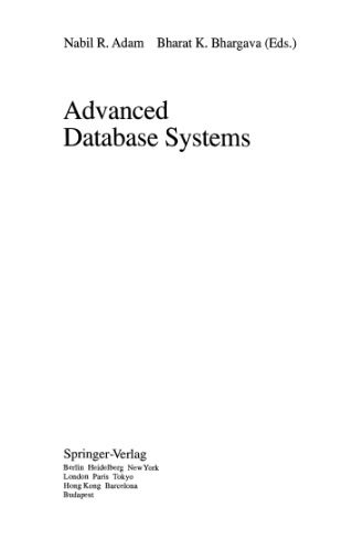 دانلود نسخه کامل کتاب Advanced Database Systems