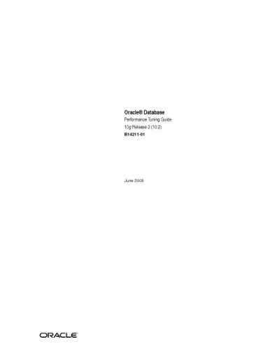 دانلود نسخه کامل کتاب Oracle Database Performance Tuning Guide, 10g Release 2 (10.2) b14211