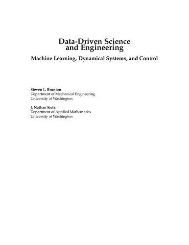 دانلود نسخه کامل کتاب Data driven science and engineering