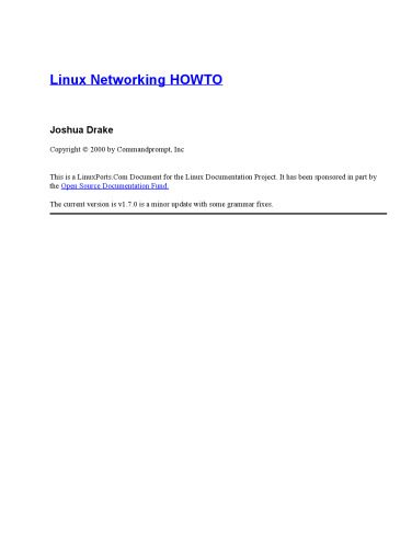 دانلود نسخه کامل کتاب Linux Networking-Howto