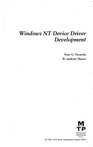 دانلود نسخه کامل کتاب Windows NT Device Driver Development