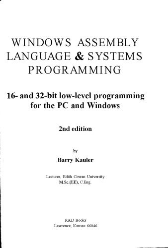 دانلود نسخه کامل کتاب Windows Assembly Language and Systems Programming