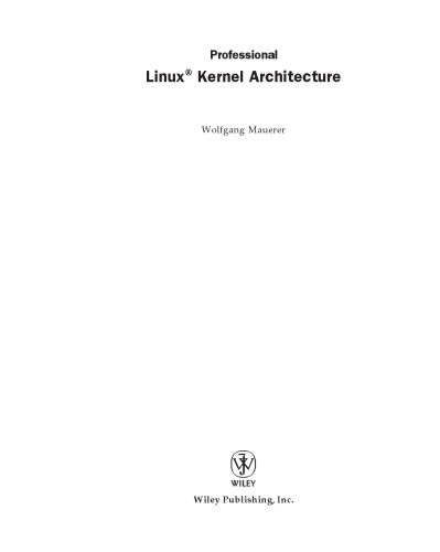 دانلود نسخه کامل کتاب Professional Linux kernel architecture