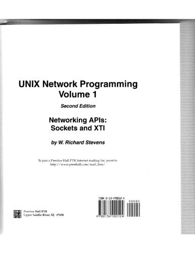دانلود نسخه کامل کتاب UNIX Network Programming: Networking APIs: Sockets and XTI