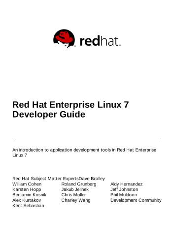 دانلود نسخه کامل کتاب Red Hat Enterprise Linux 7 Developer Guide