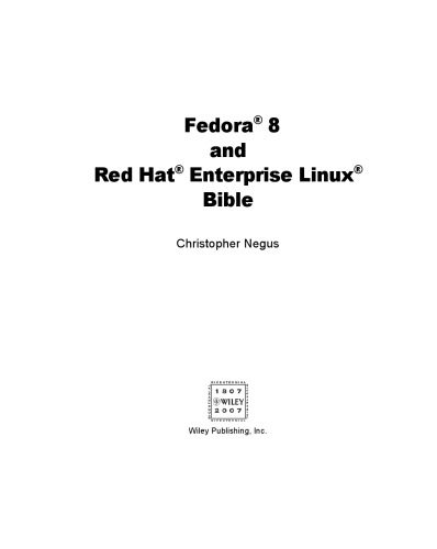 دانلود نسخه کامل کتاب Fedora 8 and Red Hat Enterprise Linux Bible