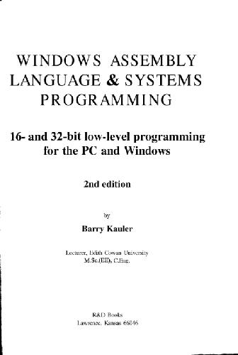 دانلود نسخه کامل کتاب Windows assembly language and system programming