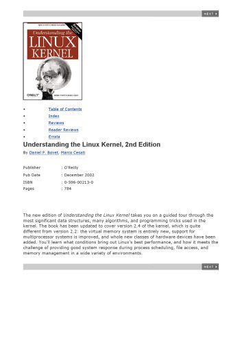 دانلود نسخه کامل کتاب Understanding the Linux Kernel