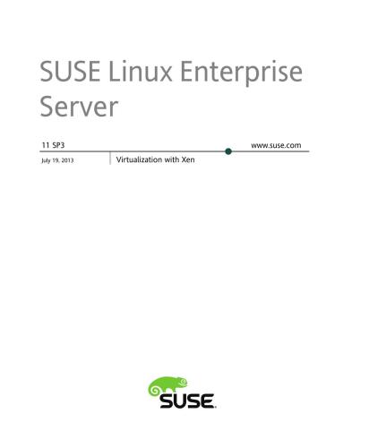 دانلود نسخه کامل کتاب Virtualization with XEN. SUSE Linux Enterprise Server 11 SP3