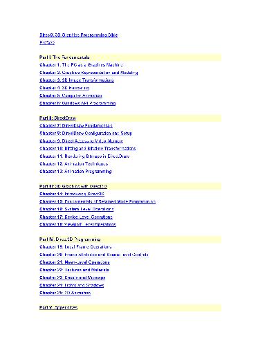 دانلود نسخه کامل کتاب DirectX 3D Graphics Programming Bible