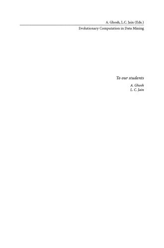 دانلود نسخه کامل کتاب Evolutionary Computation in Data Mining