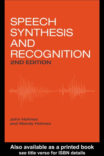 دانلود نسخه کامل کتاب Speech synthesis and recognition