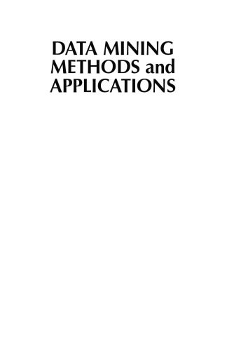 دانلود نسخه کامل کتاب Data Mining Methods and Applications