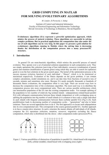 دانلود نسخه کامل کتاب Grid computing in matlab for solving evolutionary algorithms