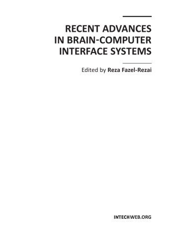 دانلود نسخه کامل کتاب Recent Advances in Brain-Computer Interface Systems
