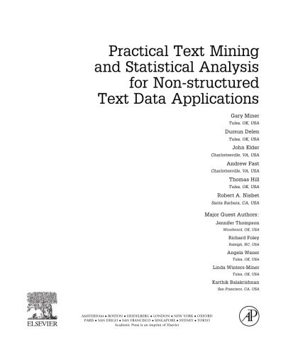 دانلود نسخه کامل کتاب Practical Text Mining and Statistical Analysis for Non-structured Text Data Applications