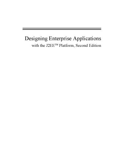 دانلود نسخه کامل کتاب Designing Enterprise applications with the J2EE platform