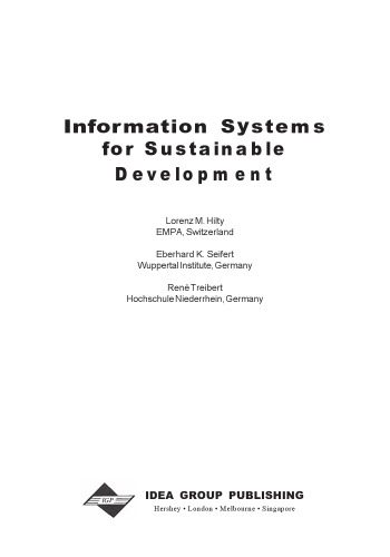 دانلود نسخه کامل کتاب Information systems for sustainable development