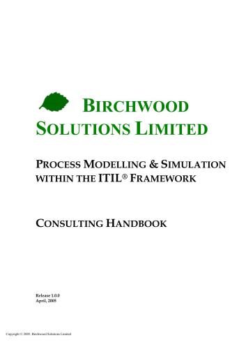 دانلود نسخه کامل کتاب Process Modeling and Simulation with ITIL Framework