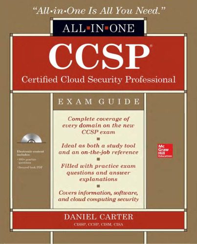 دانلود نسخه کامل کتاب Ccsp Certified Cloud Security Professional All-In-One Exam Guide