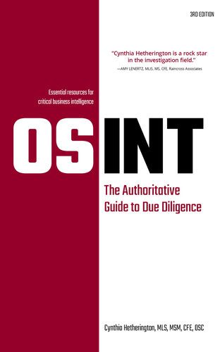 دانلود نسخه کامل کتاب OSINT: The Authoritative Guide to Due Diligence